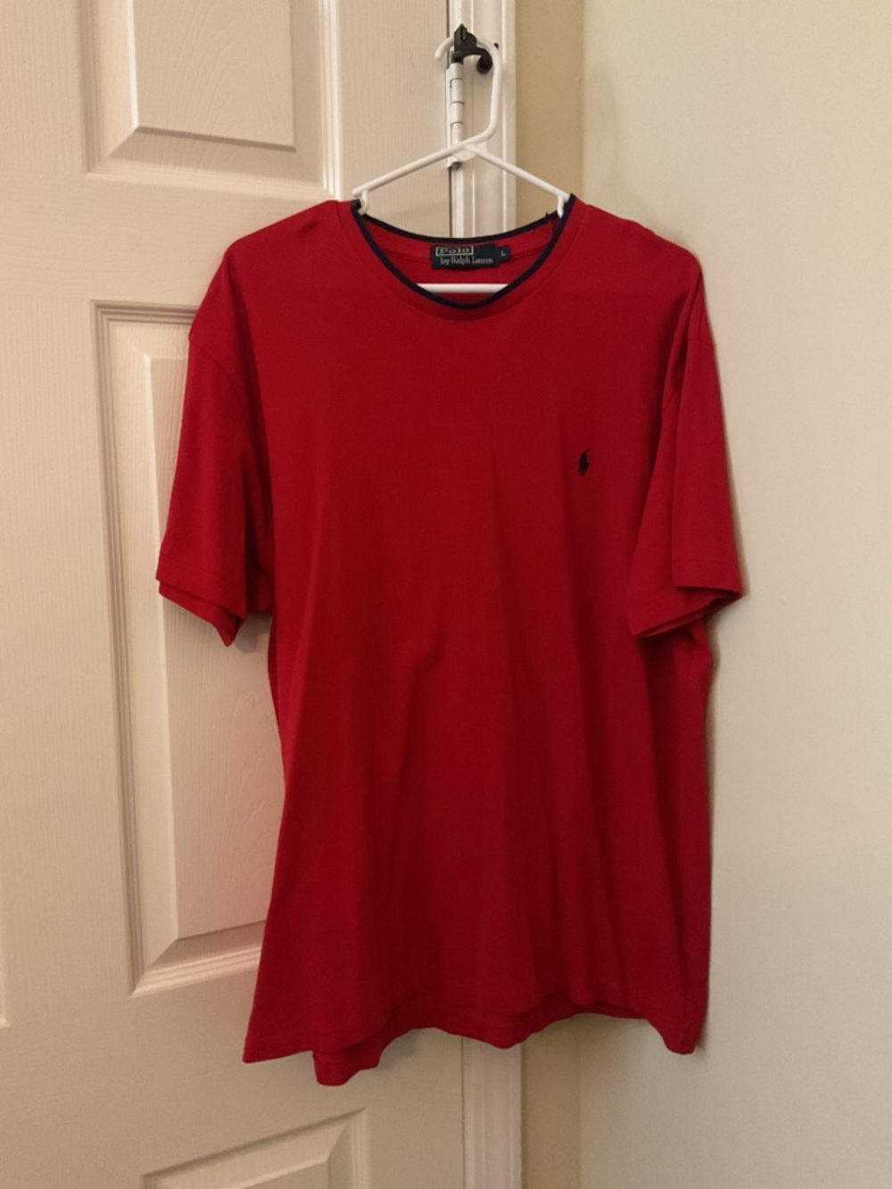 Ralph Lauren Red Short-Sleeve Crewneck Tee with Polo Pony